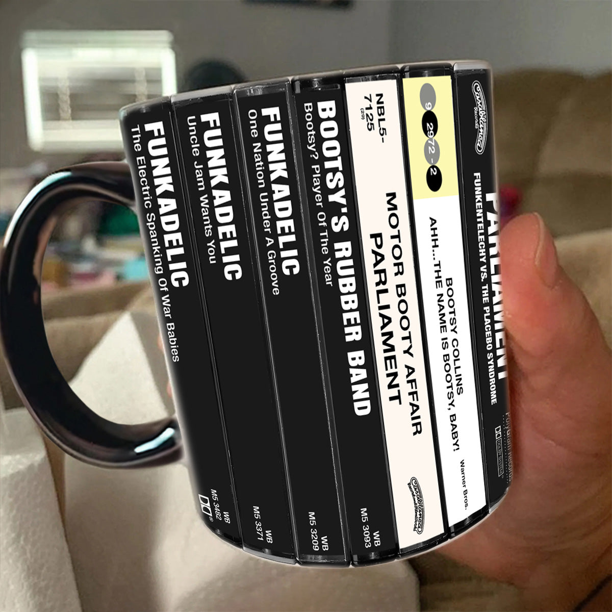 Parliament-Funkadelic Albums Cassette Collection Retro Accent Mug