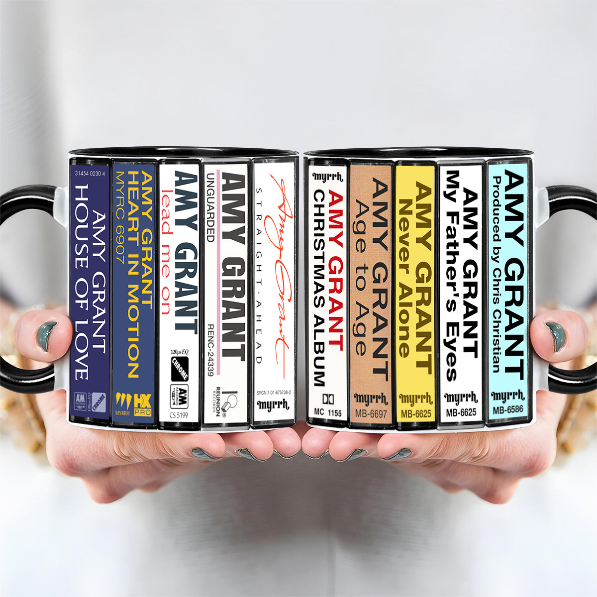 Amy Grant Albums Cassette Collection Retro Accent Mug