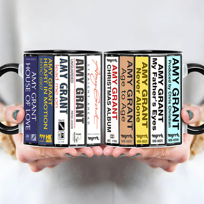 Amy Grant Albums Cassette Collection Retro Accent Mug