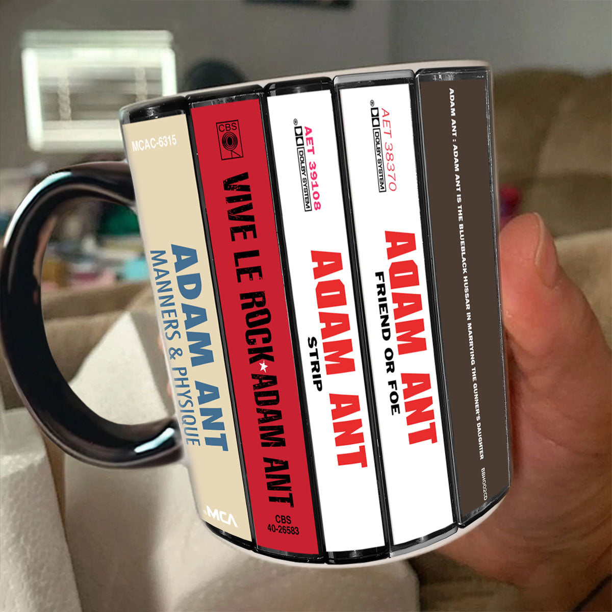 Adam Ant Albums Cassette Collection Retro Accent Mug