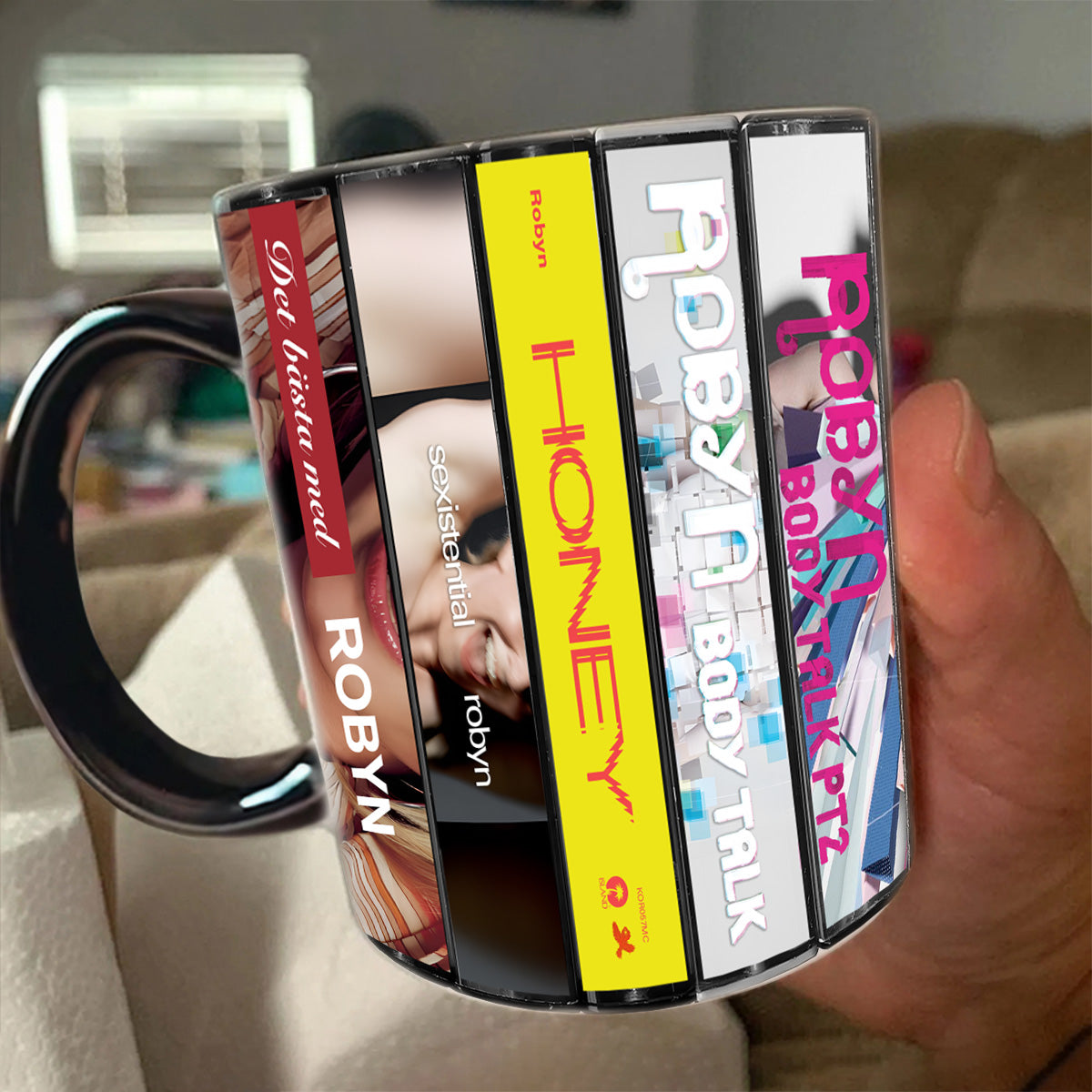 Robyn Albums Cassette Collection Retro Accent Mug
