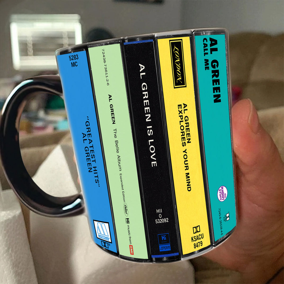 Al Green Albums Cassette Collection Retro Accent Mug