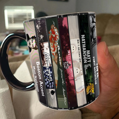 Matt Nathanson Albums Cassette Collection Retro Accent Mug