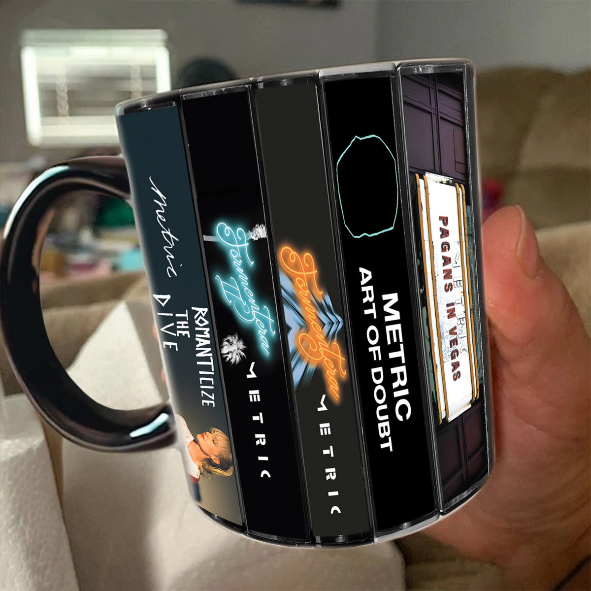 Metric Albums Cassette Collection Retro Accent Mug
