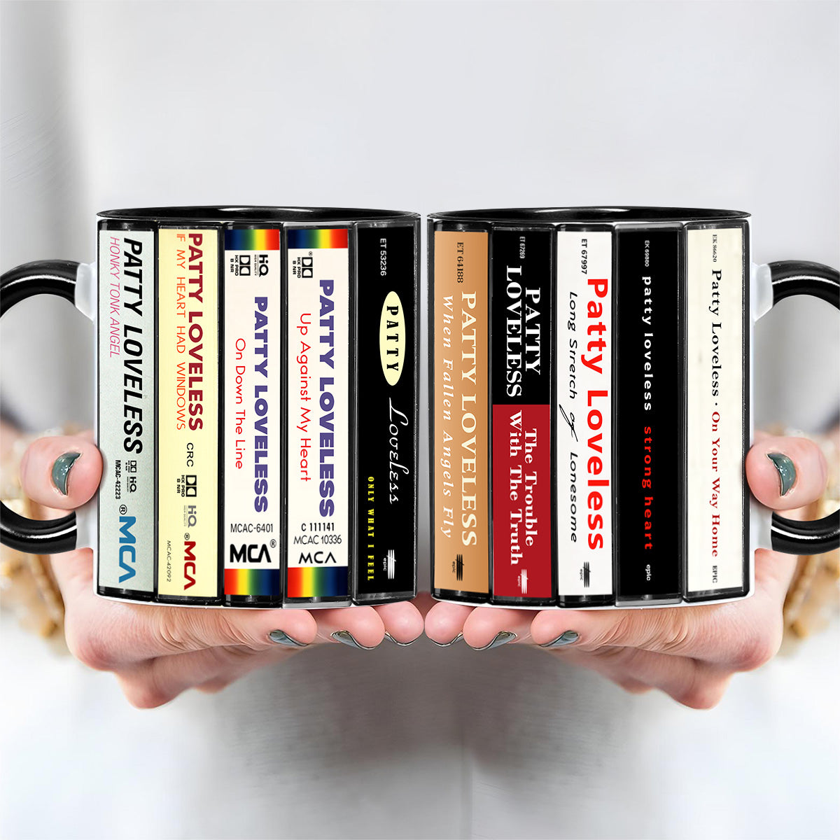 Patty Loveless Albums Cassette Collection Retro Accent Mug