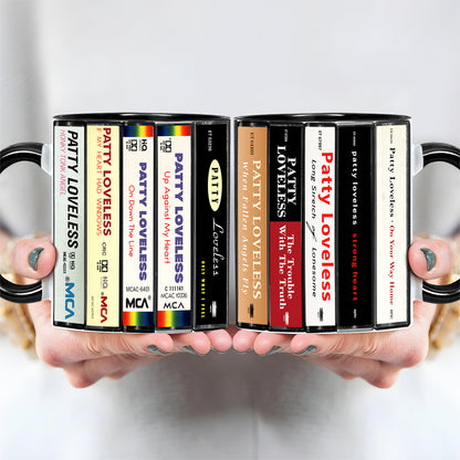 Patty Loveless Albums Cassette Collection Retro Accent Mug