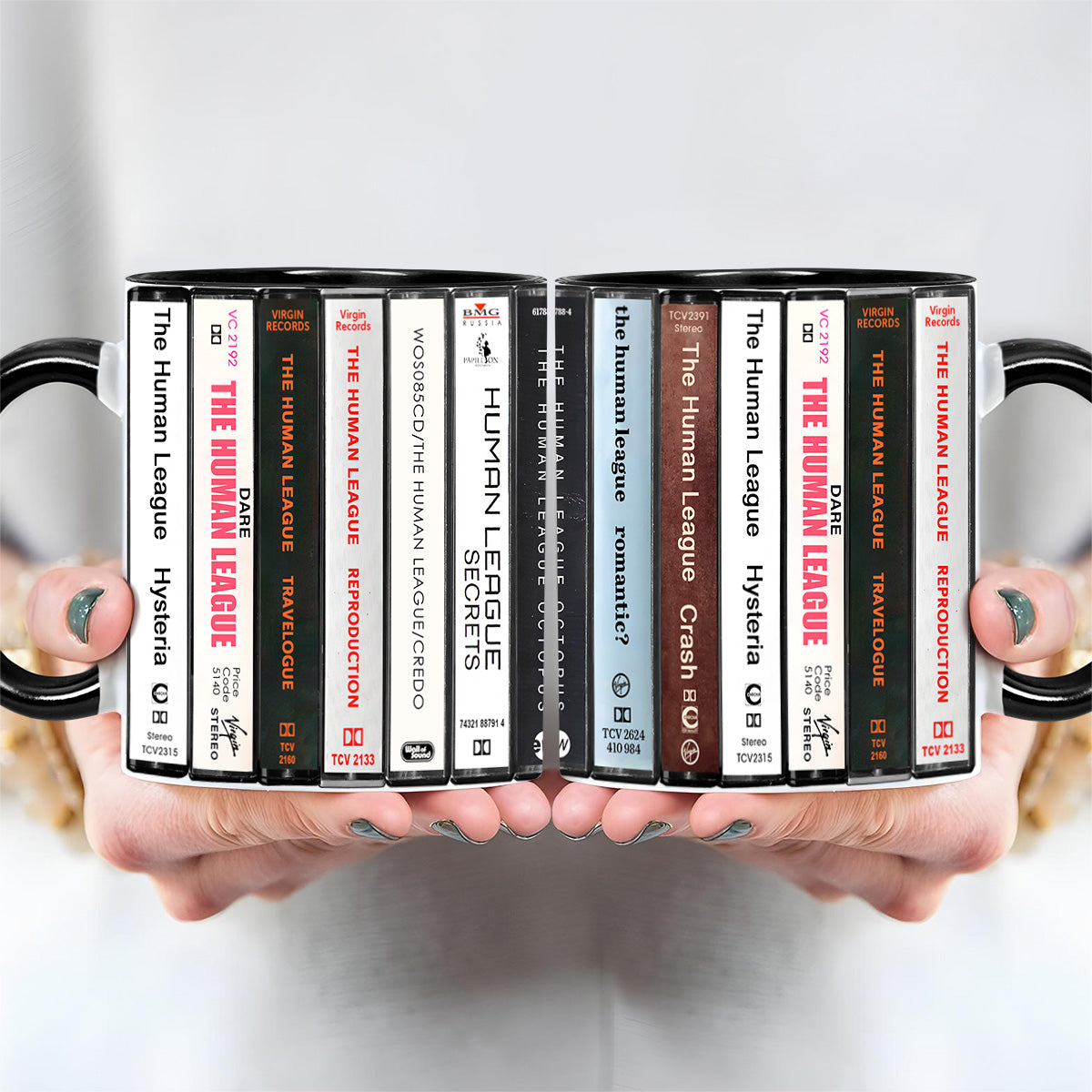The Human League Albums Cassette Collection Retro Accent Mug