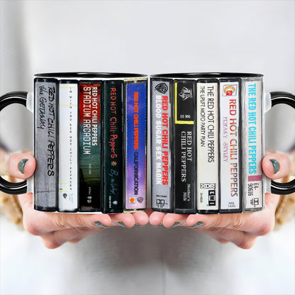 Red Hot Chilli Peppers Albums Cassette Retro Collection Accent Mug