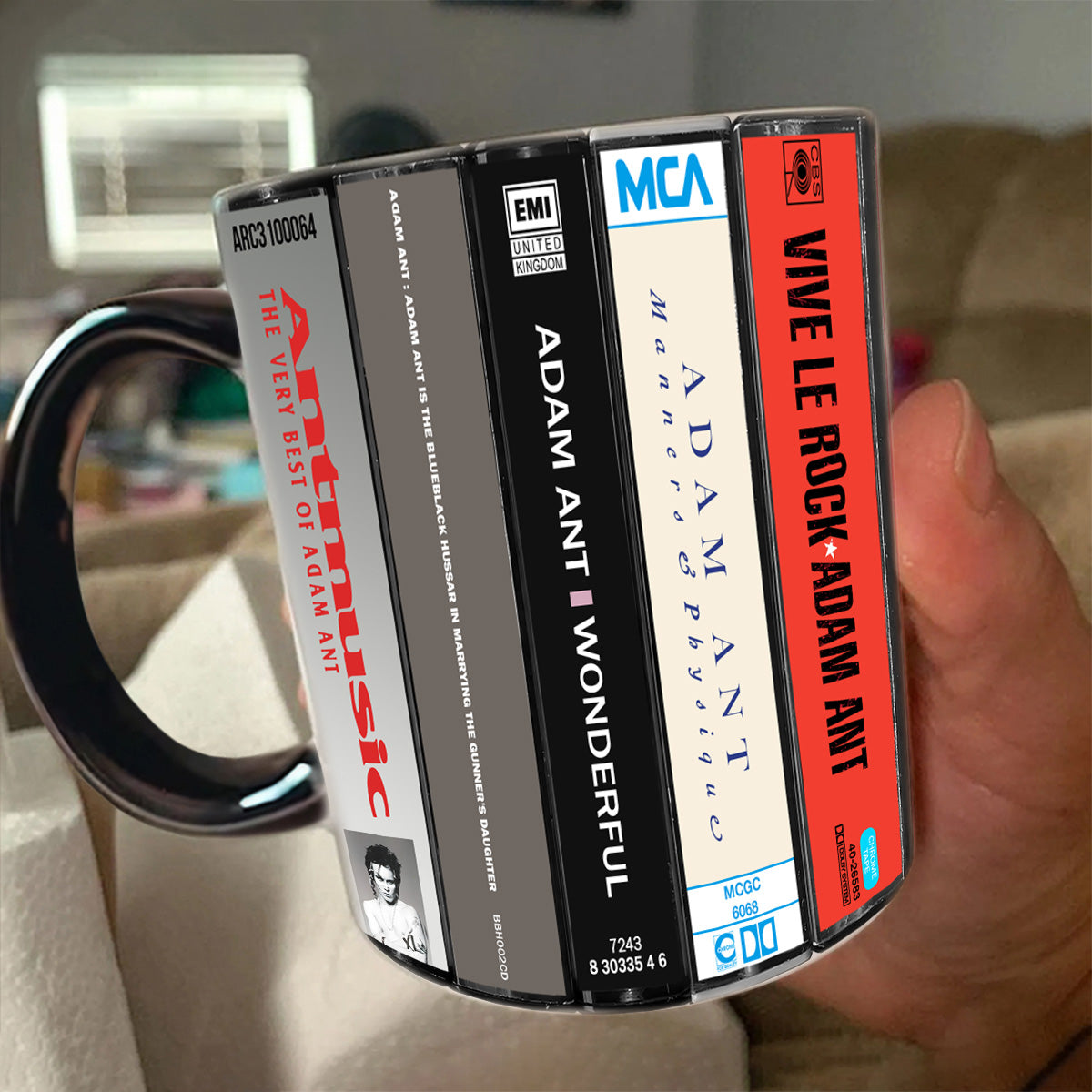 Adam and the Ants Albums Cassette Collection Retro Accent Mug