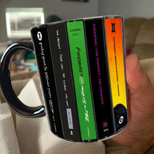 The Prodigy Albums Cassette Collection Retro Accent Mug