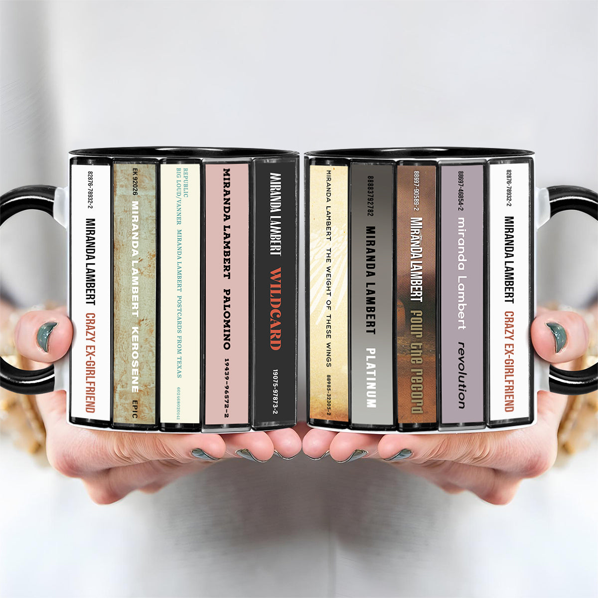 Miranda Lambert Albums Cassette Collection Retro Accent Edge-to-Edge Printed Mug