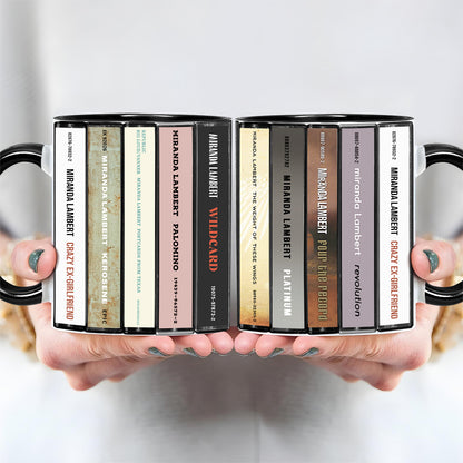 Miranda Lambert Albums Cassette Collection Retro Accent Edge-to-Edge Printed Mug