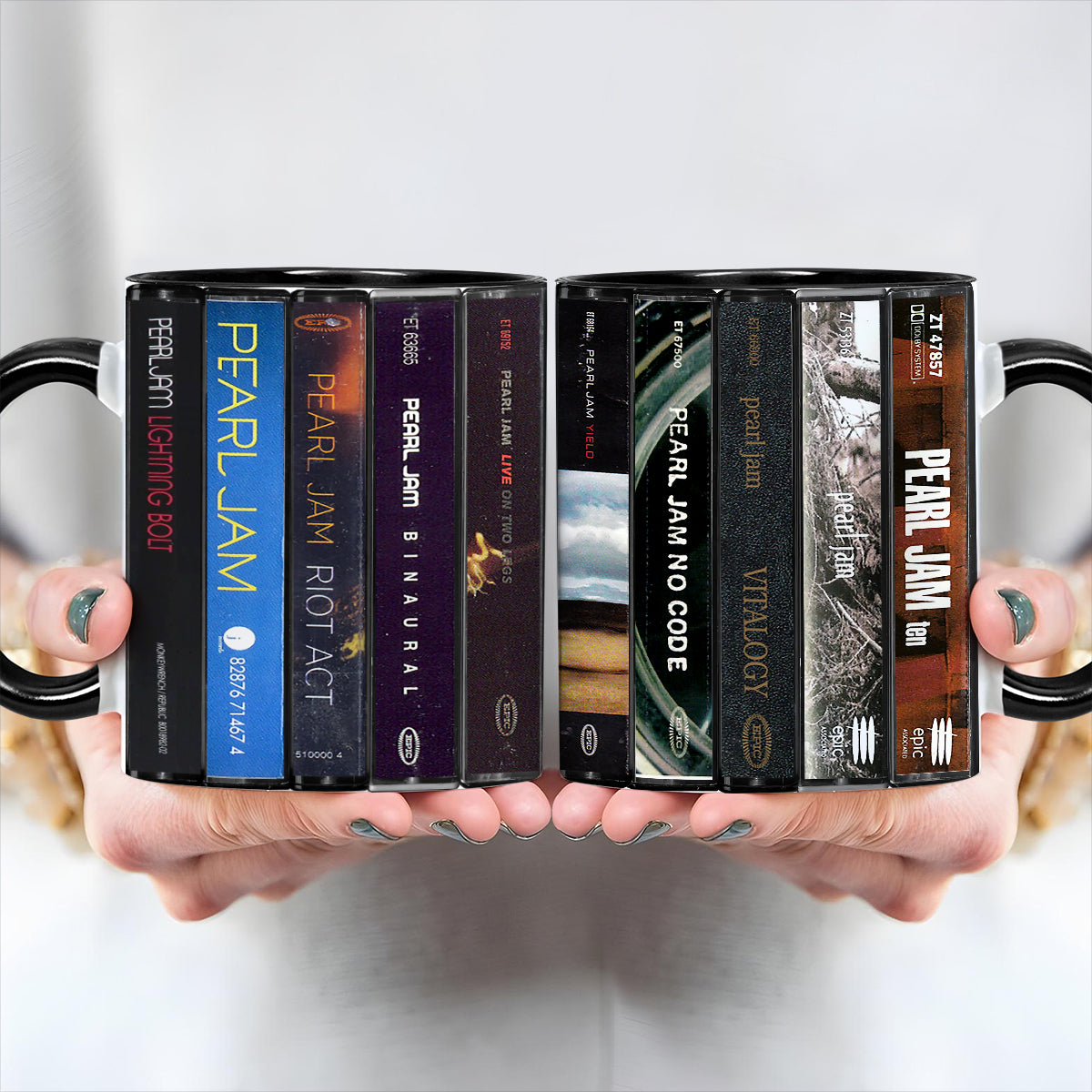 Pearl Jam Albums Cassette Retro Collection Accent Mug – MTervoDesign