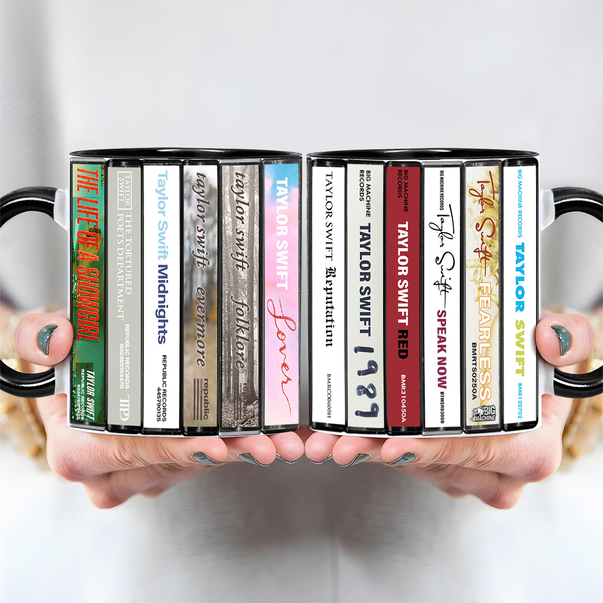 Taylor Swift Albums Cassette Collection Retro Accent Edge-to-Edge