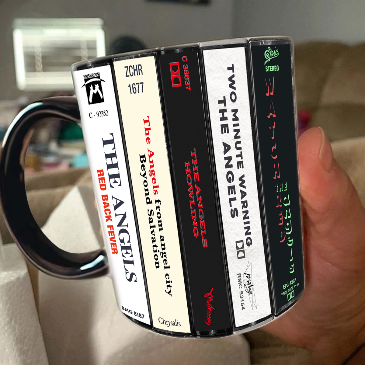The Angels Albums Cassette Collection Retro Accent Mug