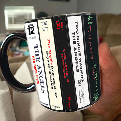 The Angels Albums Cassette Collection Retro Accent Mug