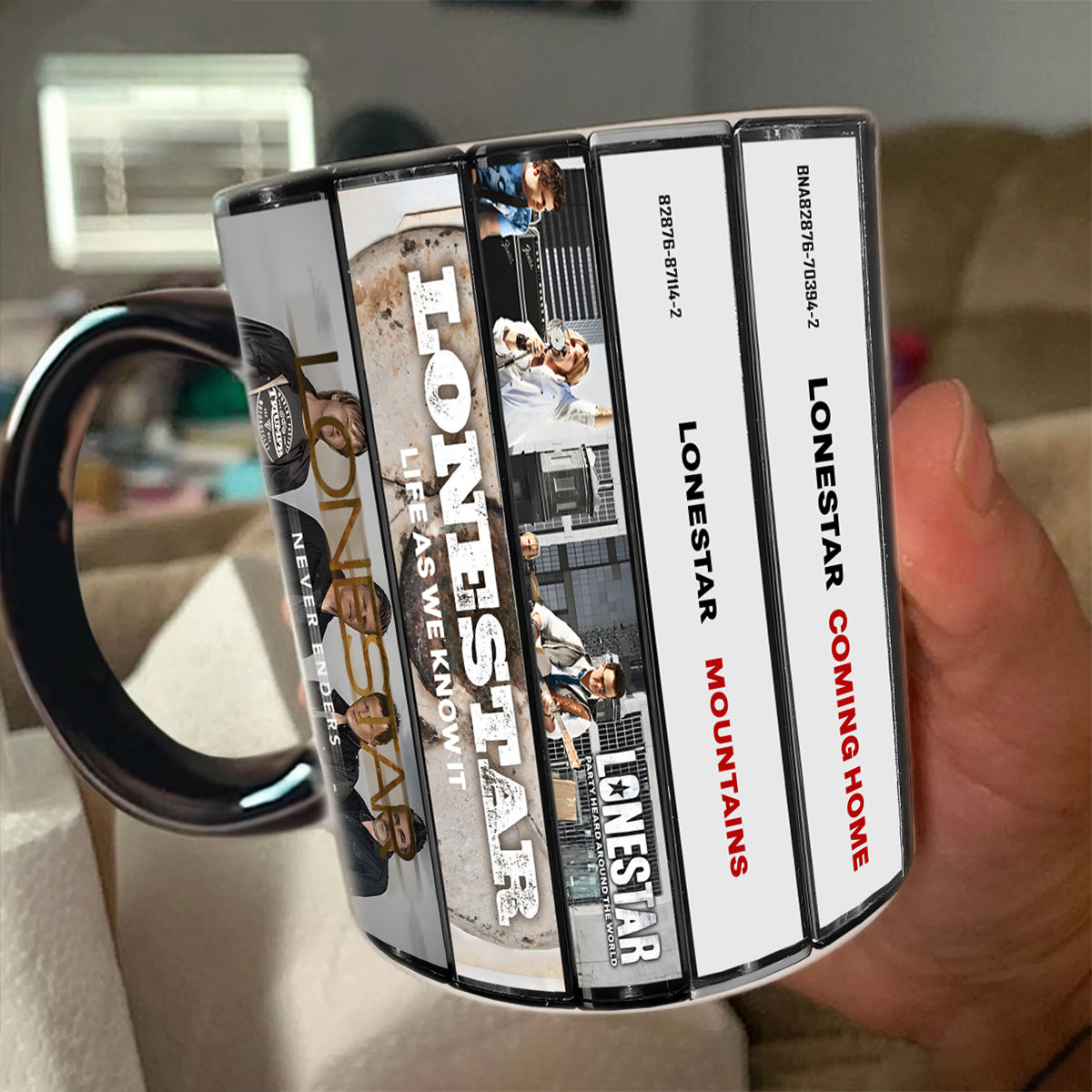 Lonestar Albums Cassette Collection Retro Accent Mug