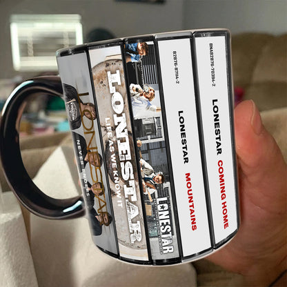 Lonestar Albums Cassette Collection Retro Accent Mug
