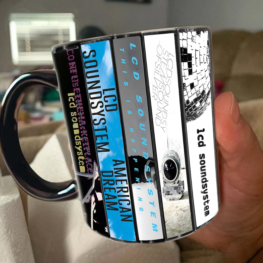 LCD Soundsystem Albums Cassette Collection Retro Accent Mug