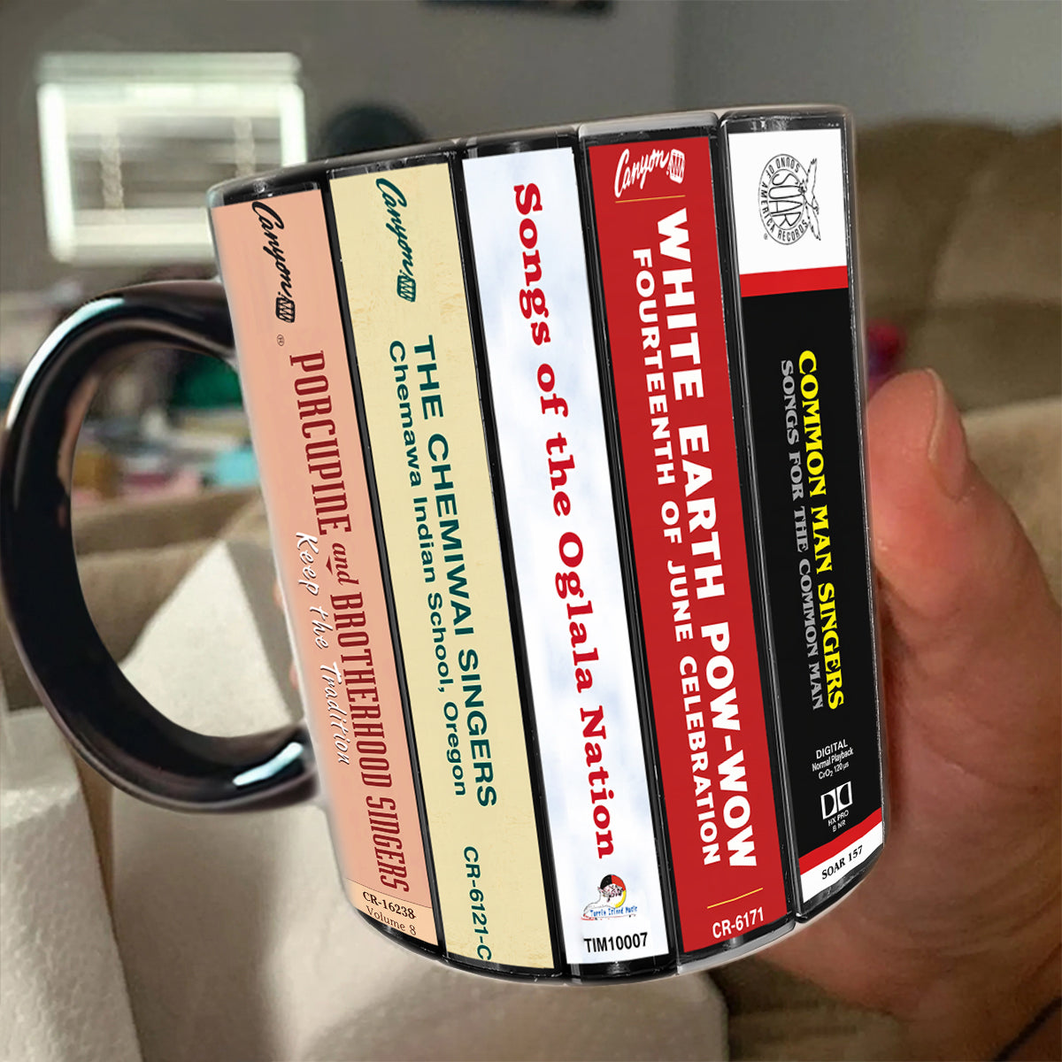 Indigenous Albums Cassette Collection Retro Accent Mug