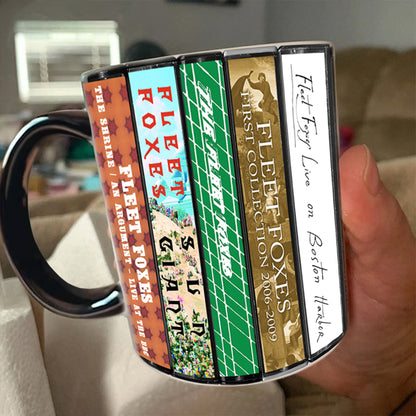 Fleet Foxes Albums Cassette Collection Retro Accent Mug