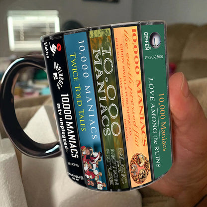 10,000 Maniacs Albums Cassette Collection Retro Accent Mug