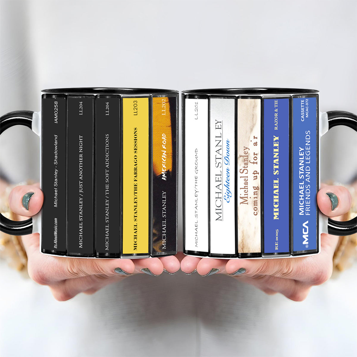 Michael Stanley Albums Cassette Collection Retro Accent Mug