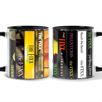 The Fixx Albums Cassette Collection Retro Accent Edge-to-Edge Printed Mug