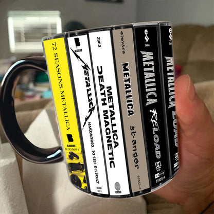 Metallica 11 Albums Cassette Collection Retro Accent Mug