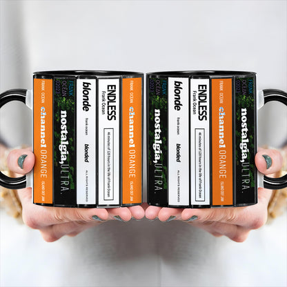 Frank Ocean Albums Cassette Collection Retro Accent Mug