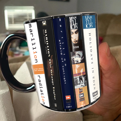 Marillion Albums Cassette Collection Retro Accent Mug