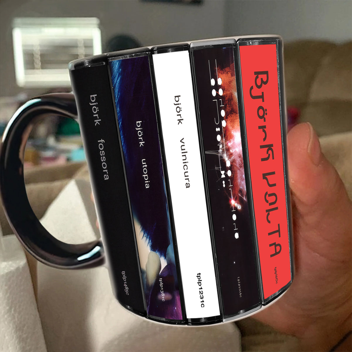 Björk Albums Cassette Collection Retro Accent Mug