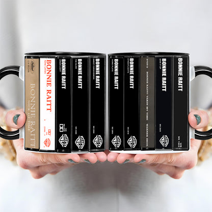 Bonnie Raitt Albums Cassette Collection Retro Accent Mug