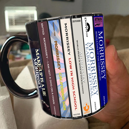 Morrissey Albums Cassette Collection Retro Accent Mug