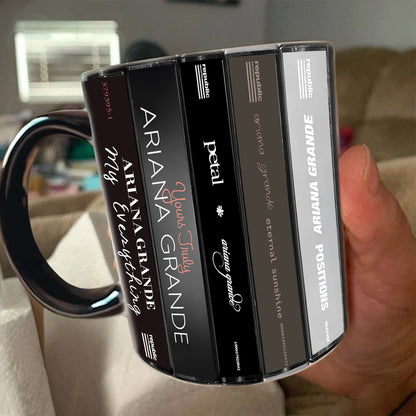 Ariana Grande Albums Cassette Collection Retro Accent Mug