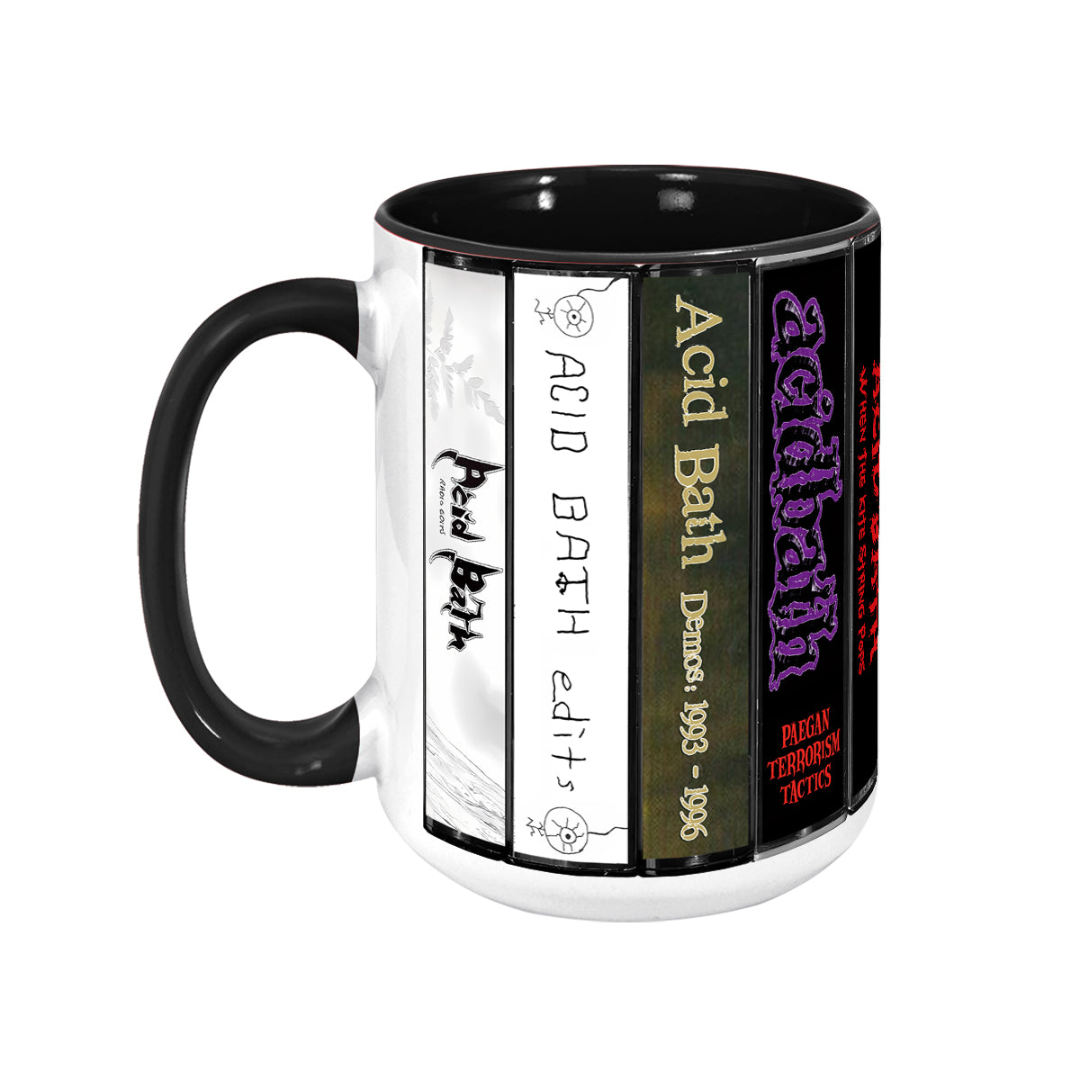 Acid Bath Albums Cassette Collection Retro Accent Mug