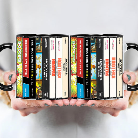 The Hooters Albums Cassette Collection Retro Accent Mug