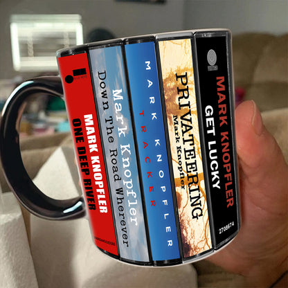 Mark Knopfler Albums Cassette Collection Retro Accent Mug