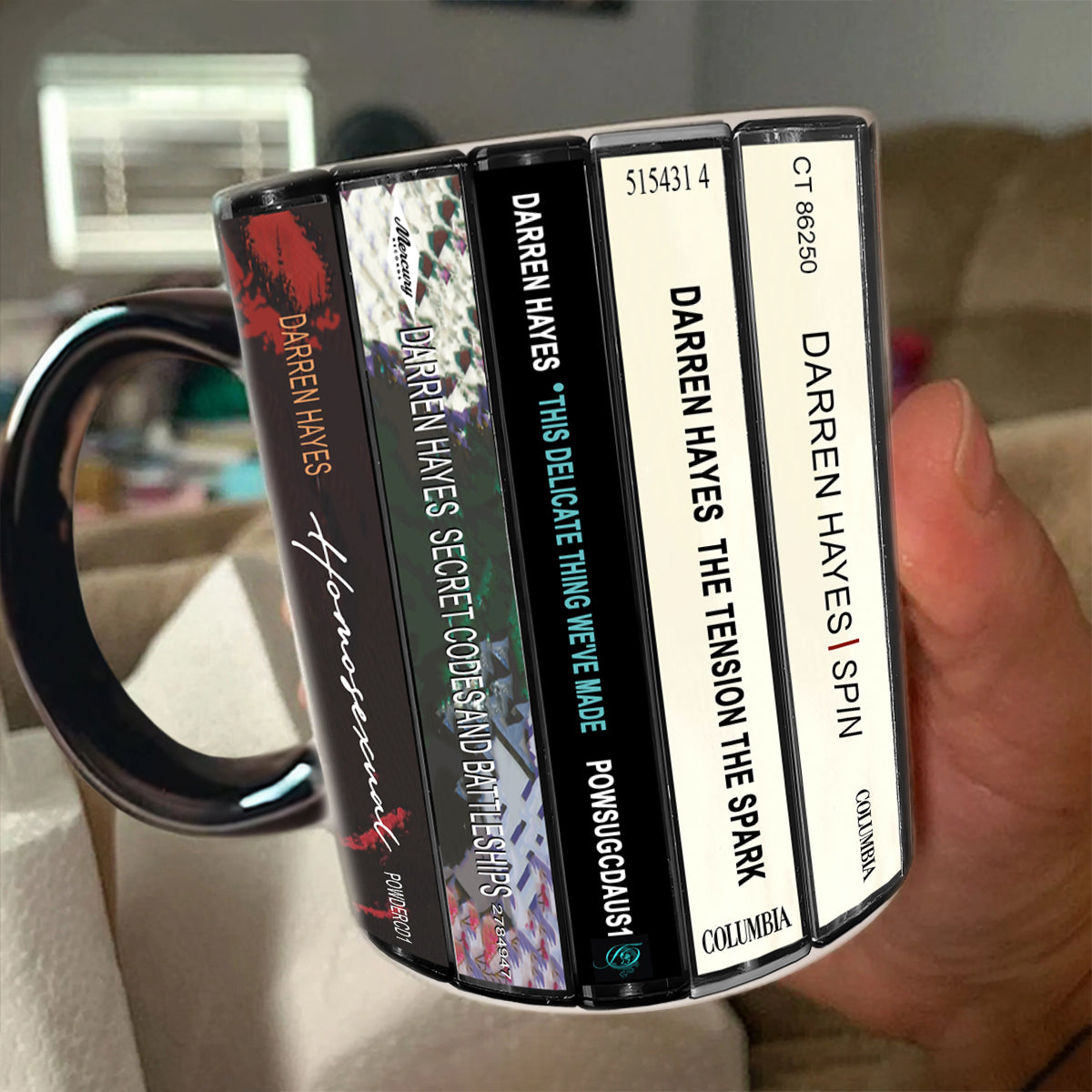 Darren Hayes Albums Cassette Collection Retro Accent Mug