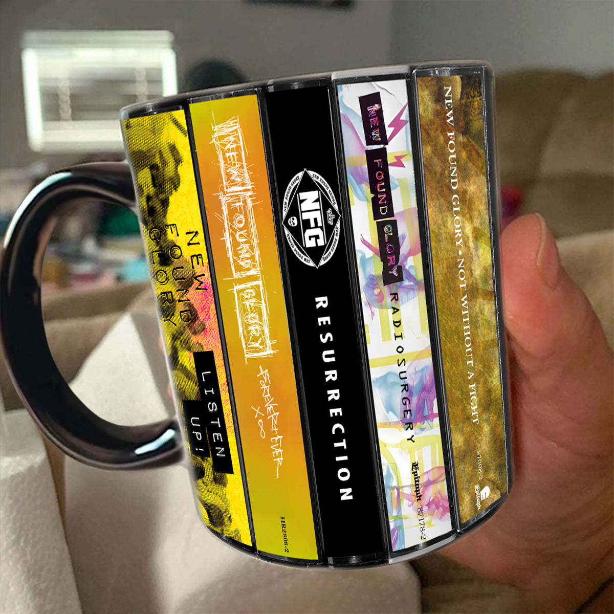New Found Glory Albums Cassette Collection Retro Accent Mug