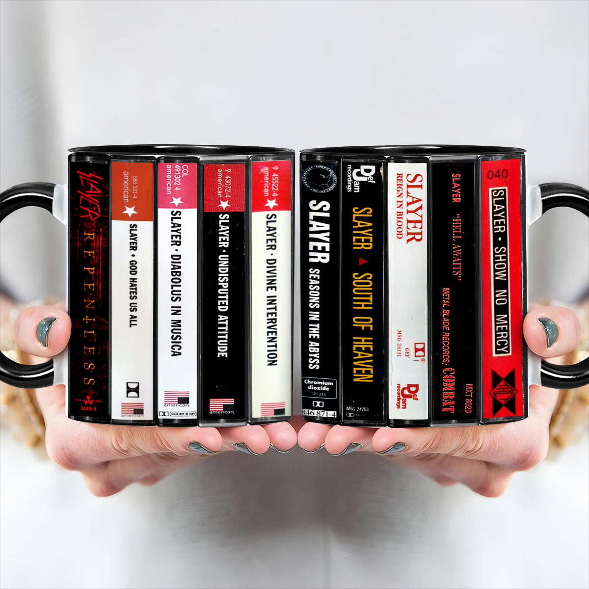 Slayer Albums Cassette Retro Collection Accent Mug