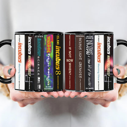 Incubus Albums Cassette Collection Retro Accent Mug