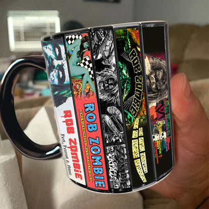 Rob Zombie Albums Cassette Collection Retro Accent Mug