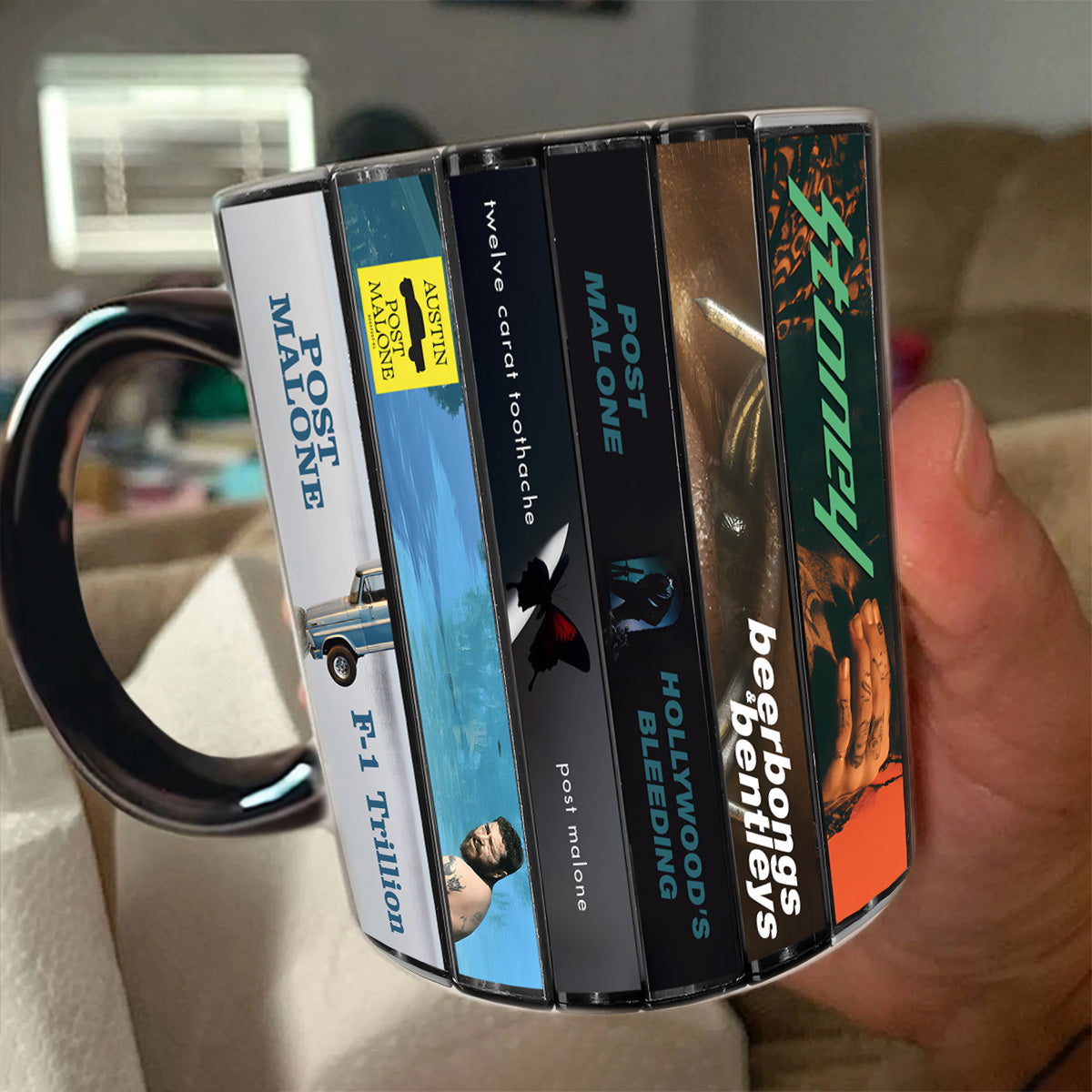 Post Malone Albums Cassette Collection Retro Accent Mug