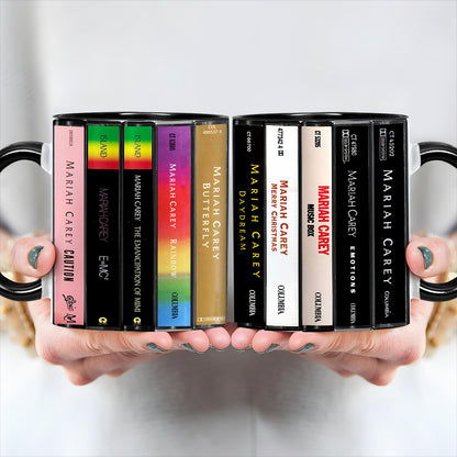 Mariah Carey Albums Cassette Collection Retro Accent Mug