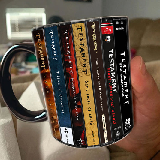 Testament Albums Cassette Collection Retro Accent Mug