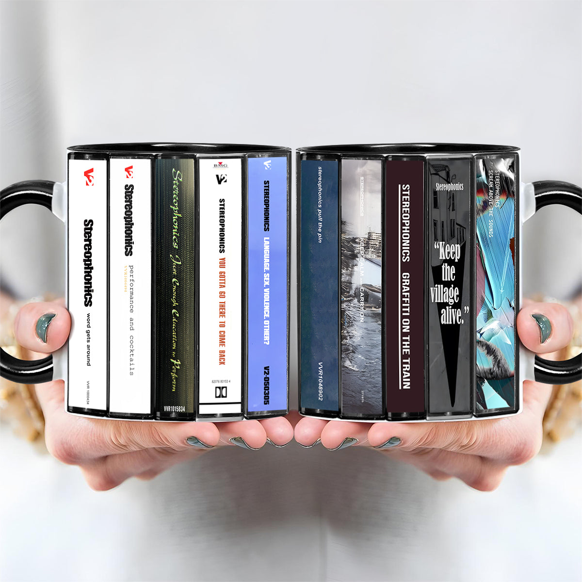 Stereophonics Albums Cassette Collection Retro Accent Mug