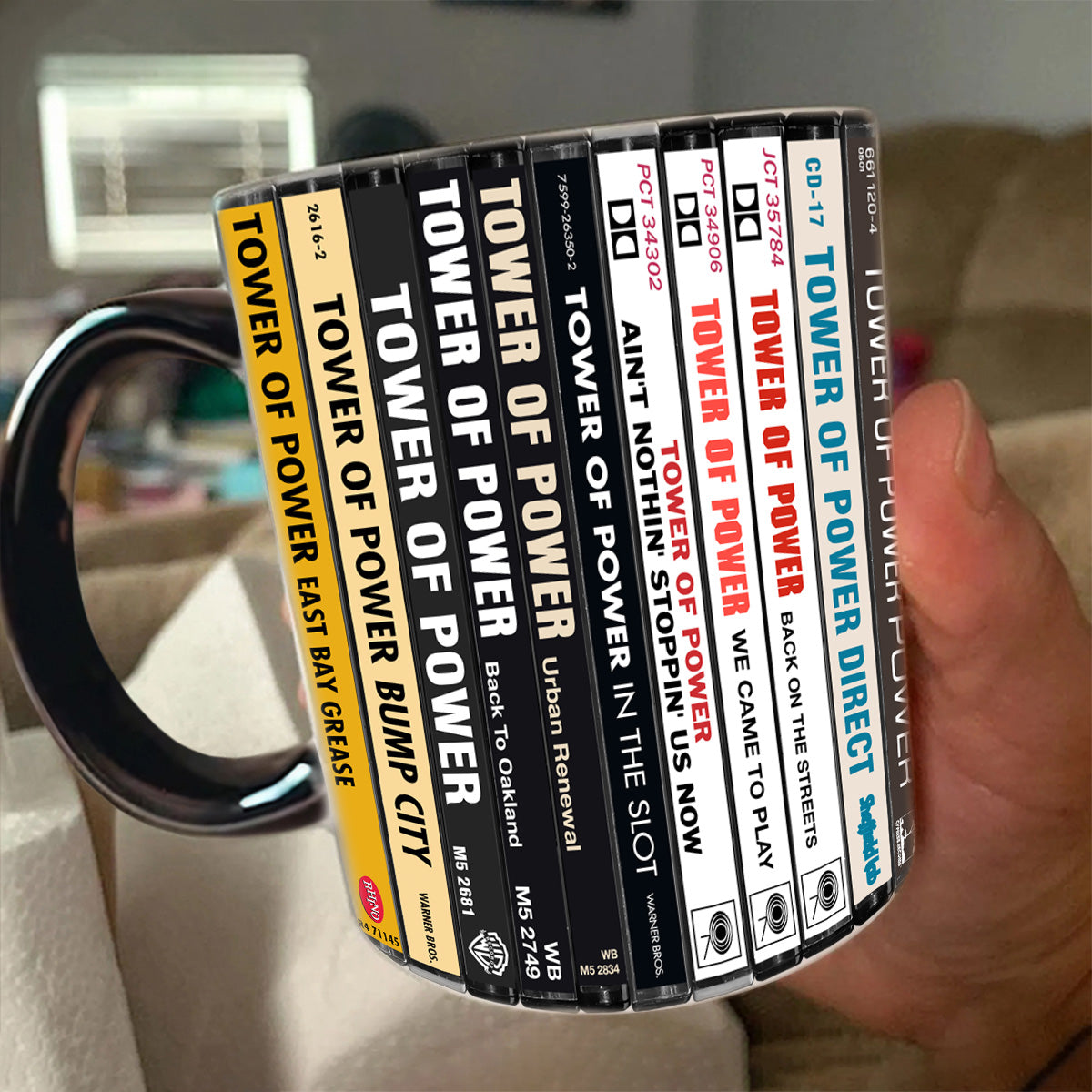 Tower of Power Albums Cassette Collection Retro Accent Mug
