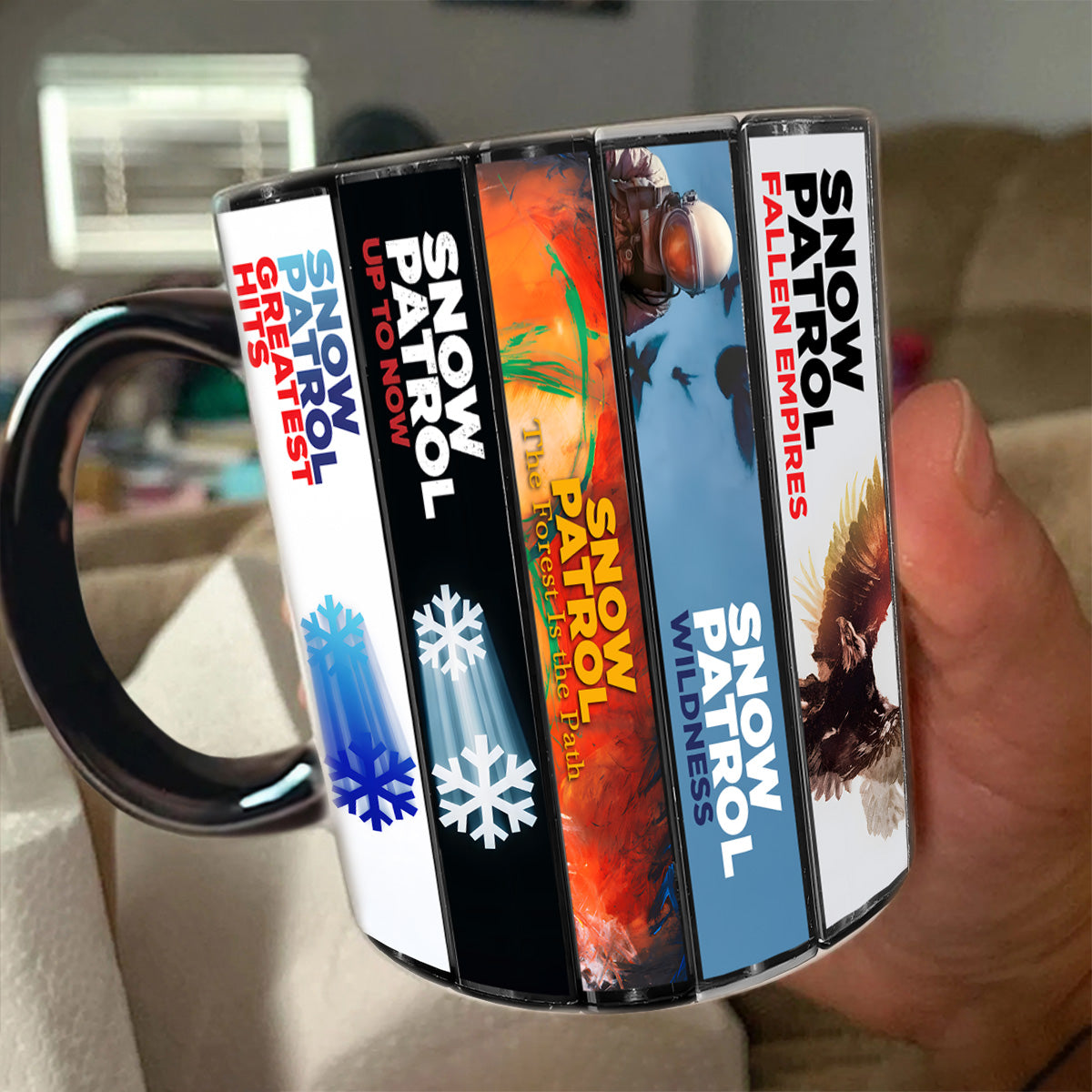 Snow Patrol Albums Cassette Collection Retro Accent Mug