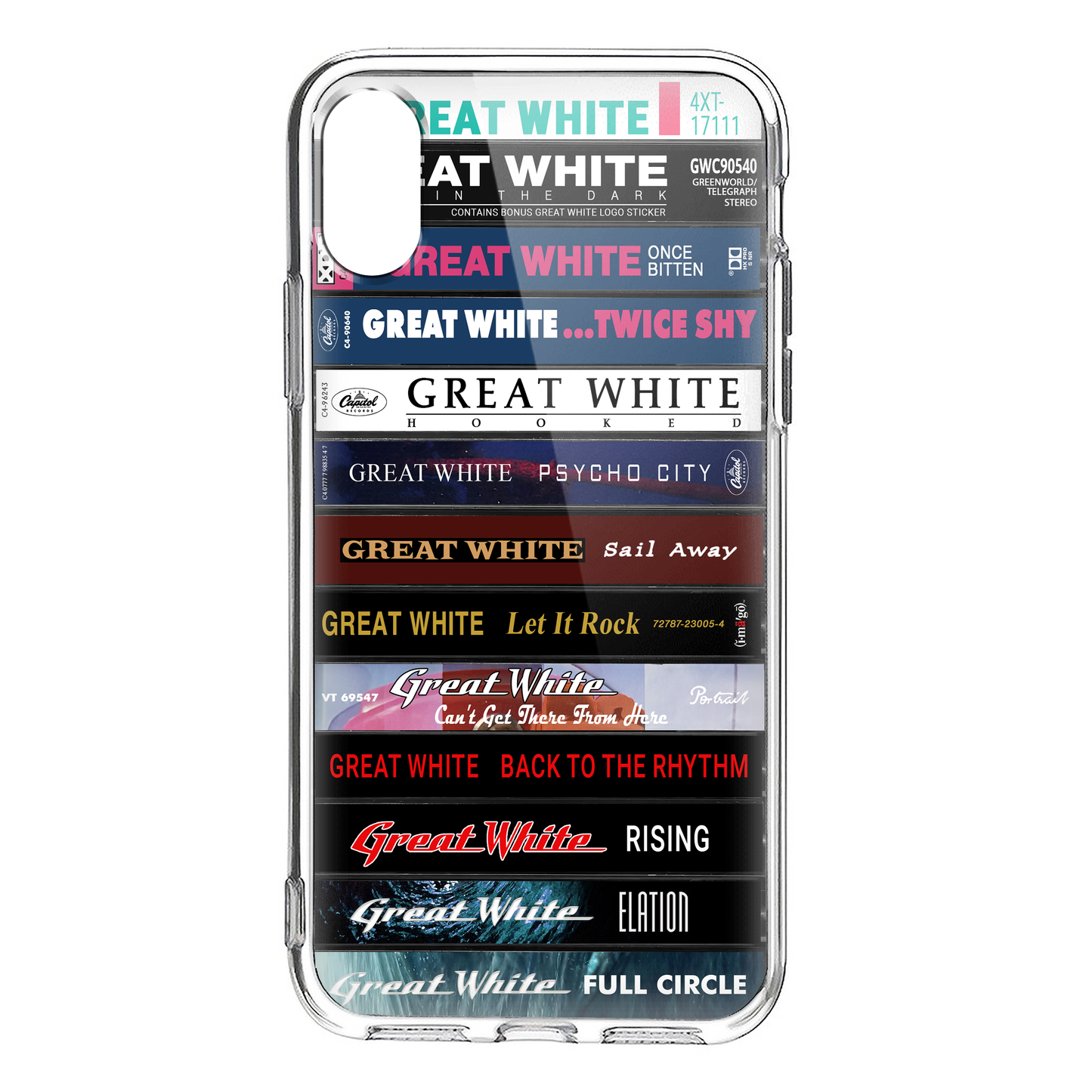 Great White Albums Cassette Collection Retro Phone Case